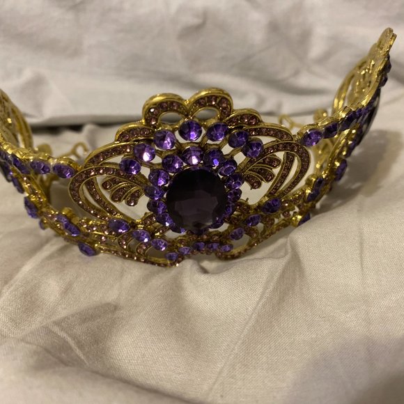 Tiara-Purple/Gold, Wedding, Beauty Pagent main image 4
